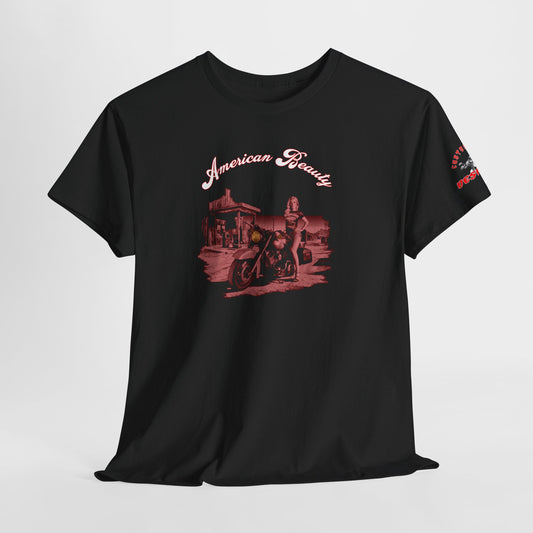 American Beauty" Motorcycle Graphic T-Shirt