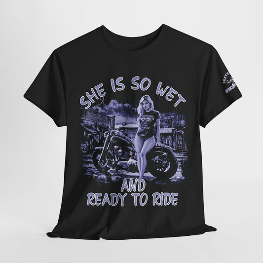 SHE IS SO WET - Biker Graphic T-Shirt