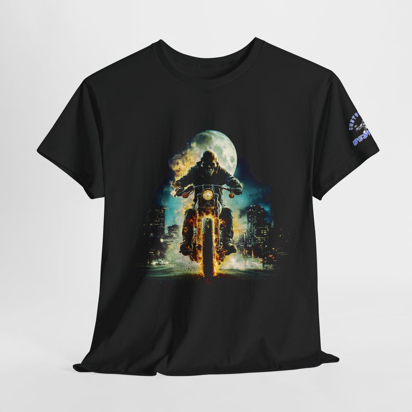 Flaming Biker Skeleton 01