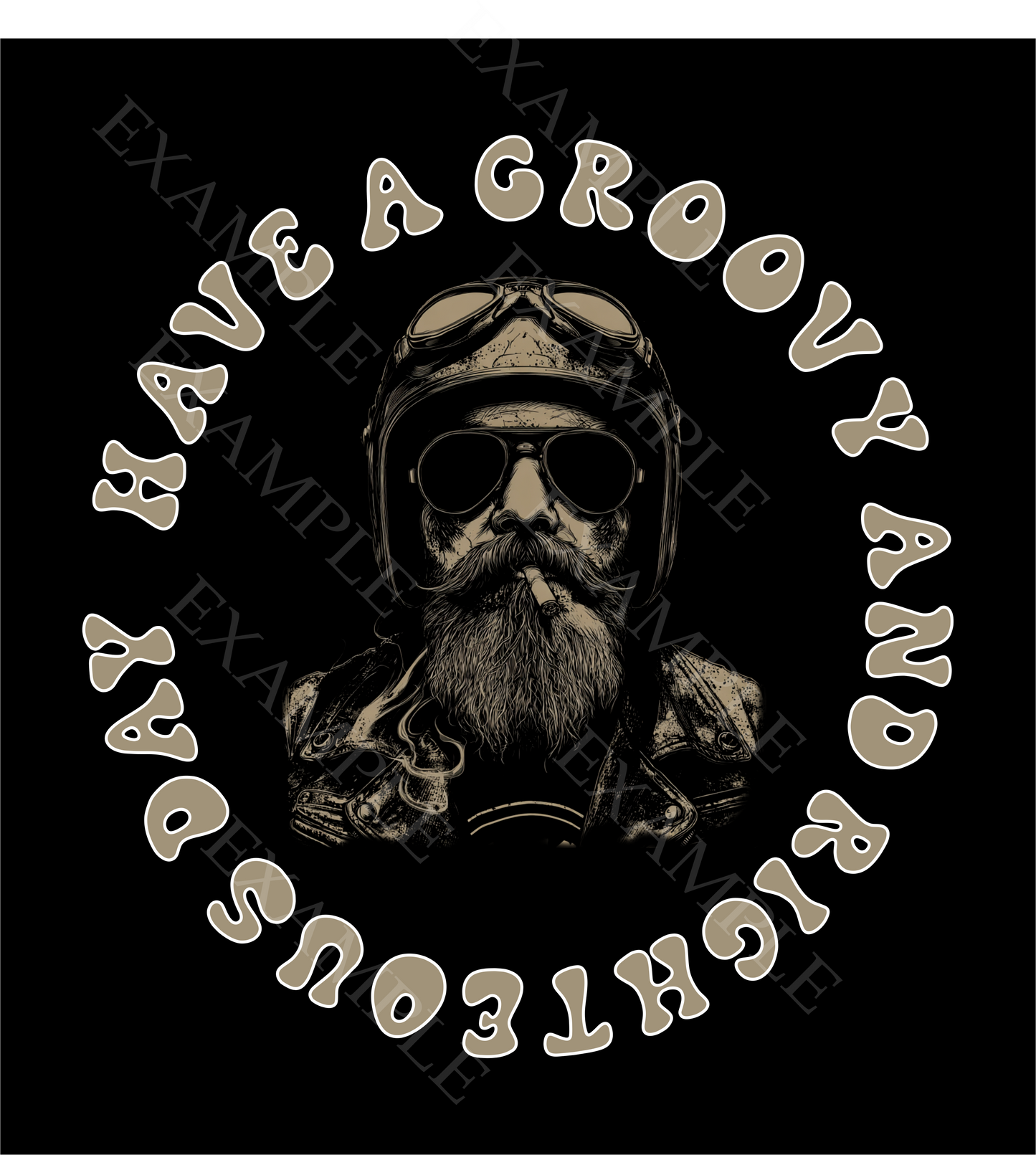 Groovy Biker T-Shirt Design