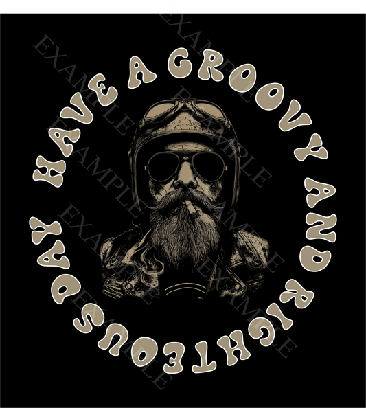 Groovy Biker T-Shirt Design