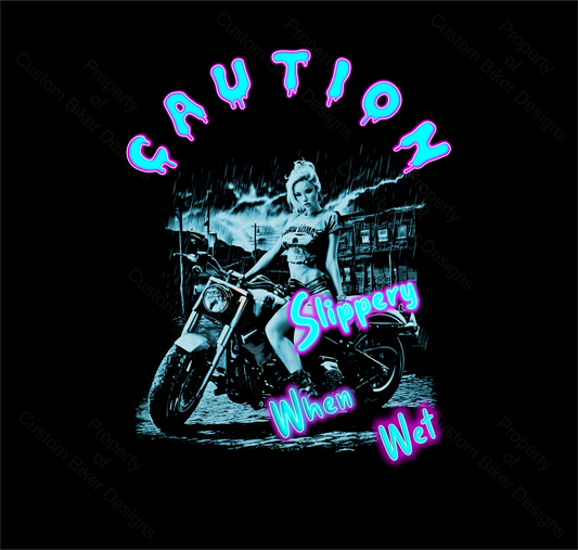 Slippery When Wet - Biker Hoodie