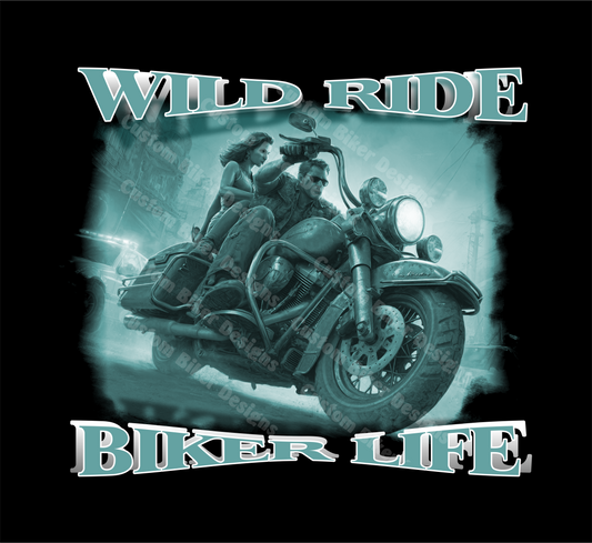 Wild Ride Biker Life - Graphic Biker T-Shirt
